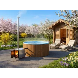 Купель уличная 200х115 см под ключ с печью